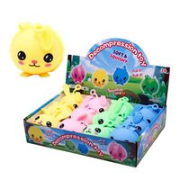 Balle rebondissante lumineuse en forme de lapin aux longues oreilles, jouet anti-stress clignotant, vente en gros pour marchés nocturnes, jouets lumineux