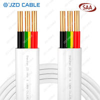 JZD SAA-Zertifiziertes TPS Flachkabel 450/750V AS/NZS5000.2 V-90 PVC-Isolierung 2C+E 3C+E Kupfer Zweiadrig & Erdungskabel Australien Verkabelung