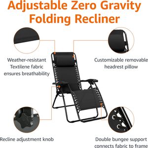 Sillón plegable de alta resistencia, <span class=keywords><strong>tumbona</strong></span> duradera <span class=keywords><strong>para</strong></span> Patio, <span class=keywords><strong>terraza</strong></span>, relajación al aire libre - Product Image 4