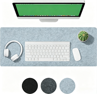 Tapis de bureau en feutre réutilisable de haute qualité, tapis de souris antidérapant, tapis d'ordinateur pour la protection du clavier