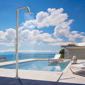 <span class=keywords><strong>Douche</strong></span> extérieure autoportante Lano en acier inoxydable 304 à double poignée pour <span class=keywords><strong>jardin</strong></span> et piscine - Product Image 2
