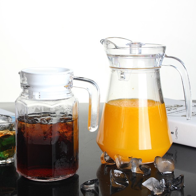 Wholesale 1-1.3L glass water jug, 	 glass water pitcher