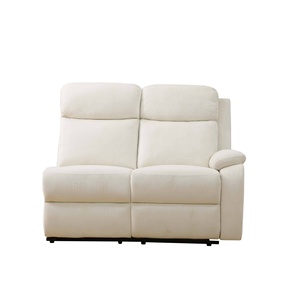 Conjunto de sofá de sala de estar de 3 piezas de tela Beige moderna, sofá reclinable de <span class=keywords><strong>pelusa</strong></span> transpirable blanco, apartamento convertible - Product Image 3