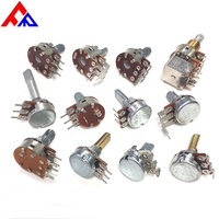 Wh148 Type 3-pin 5-pin 6-pin Sound Potentiometer 10k 25k 50k 100k Rotary Game Potentiometer