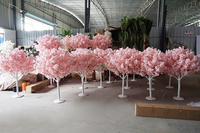 En gros centres de table de mariage intérieur décoratif mini sakura fleur artificielle fleur de cerisier arbre