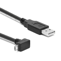 Cable Conector USB Micro USB Macho a USB Macho en Ángulo de 90 Grados (Arriba, Abajo, Izquierda y Derecha) para Datos y Carga, 25cm 50cm para Tablet 5ft 1m