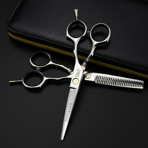 5.5 Inch Sliver Vít Mới Thiết Kế Thời Trang Beauty Barber <span class=keywords><strong>Scissors</strong></span> Phẳng Kéo Răng Kéo Tóc - Product Image 1