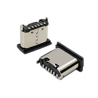 Konektor Micro USB Mini 5 Pin Betina, Port Antarmuka Micro USB untuk Pengisian Daya pada Kabel Fleksibel Ponsel