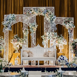 แผงเลเซอร์คัทสำหรับตกแต่งเวทีงานแต่งงานในแคนาดา ซื้อโครงโลหะสีขาวคุณภาพสูงจากผู้ผลิตในราคาที่เข้าถึงได้ - Product Image 1