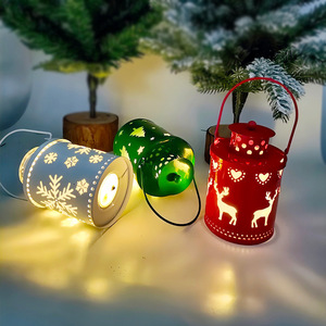 2024 Metal Christmas Candle Lantern Decor LED Candle Indoor Home Garden Decorationable Decor <b>Lights</b> - Product Image 3