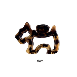 Pince à cheveux motif léopard West Highland White Terrier, 9 cm - Product Image 2