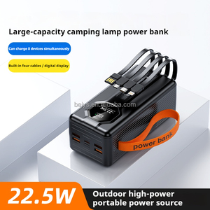 Usine <span class=keywords><strong>en</strong></span> gros 50000mah Power Bank PD 22.5w <span class=keywords><strong>charge</strong></span> rapide avec câble intégré lampe <span class=keywords><strong>de</strong></span> poche LED sortie USB-C chargeur universel - Product Image 3