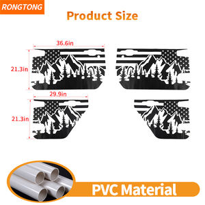 Autotür Us Flag Style PVC Aufkleber für Jeep Wrangler JL/JT Gladiator 2/4 Tür 2018 bis Auto Außen zubehör - Product Image 2