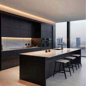 Îlot central de cuisine en bois, meuble de rangement pour cuisine - Product Image 5