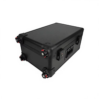 Boîte de rangement pour cartes gradées en aluminium, 4 rangées, doublure EVA, compatible PSA/BGS/FGS/SGC, étanche et antichoc avec protection 360° °   Chariot à roulettes