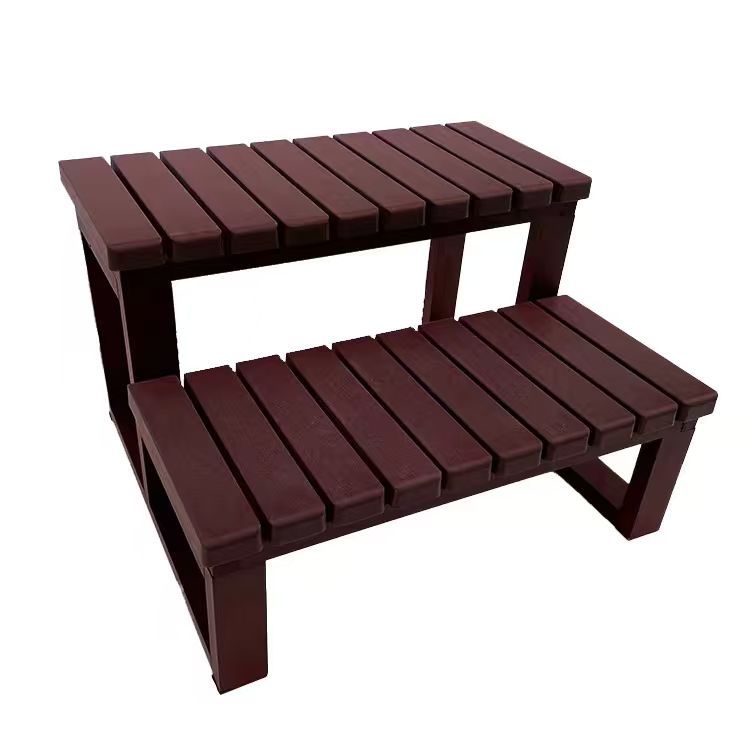 Modern Outdoor Spa Step Strong Plastic