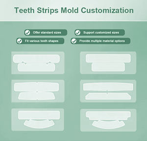 Bandes blanchissantes pour les dents en marque privée - Qualité professionnelle 5 nuances plus blanches |   Emballage personnalisé, logo accepté - Product Image 2