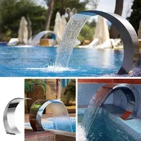 Cascada de acero inoxidable de alta calidad para uso interior y exterior, accesorio para estanque y piscina, característica de aliviadero