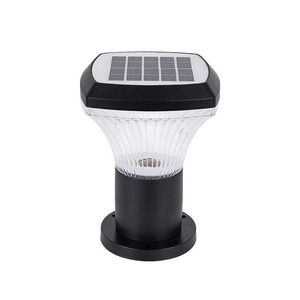 Lámpara de jardín Solar LED de alto brillo de 8W, luz de pilar de paisaje blanca cálida impermeable para uso en exteriores, clasificación IP 65 - Product Image 1