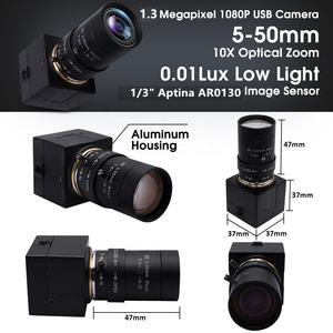 Cámara Web USB ELP de 1.3 Megapíxeles, 0.01 Lux, Baja Iluminación, Mini Caja, Zoom Óptico 10X de 5-50 mm, para Videoconferencias - Product Image 3