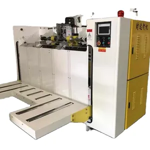 premade bag packing machine. Caida machinery CD-2000 Semi-Auto double head Carton box stitching corrugated box making machine ca