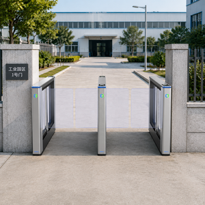 Torniquete Peatonal de Aleación de Aluminio, Barrera Automática de Seguridad, Puerta Giratoria, Control de Acceso con Código QR y Tarjeta RFID - Product Image 1
