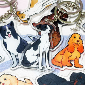 พวงกุญแจอะคริลิคสั่งทำลายใหม่ คุณภาพสูง ราคาโรงงาน MOQ ต่ำ รับผลิตตามแบบ ลายการ์ตูนอนิเมะ พวงกุญแจสุนัข - Product Image 2