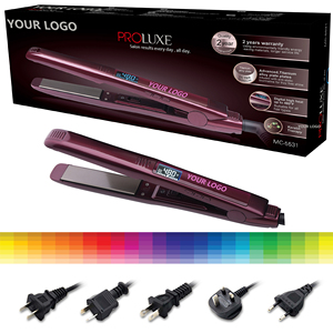 เครื่องยืดผมไฟฟ้าสำหรับตกแต่งโลโก้โปร Luxe LCD 450F ไทเทเนียมเหล็กแบนรับประกัน1ปีร้านเสริมสวยโรงแรมใช้ในครัวเรือน - Product Image 4