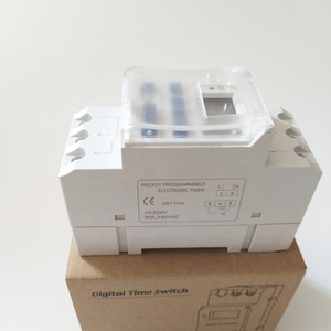 CE Phê Duyệt Với Nắp Trong Suốt THC15A 220V 110V 24V 16A 30A Màn Hình LCD Công Tắc Hẹn Giờ Kỹ Thuật Số Lập Trình Hàng Ngày Hoặc Hàng Tuần - Product Image 4