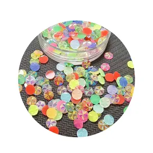 Wholesale 10000Pcs 5MM Mixed Candy Color Ice Flowers Rhinestones Colorful Acrylic Gems For Nail Art Jewelry Making Decor