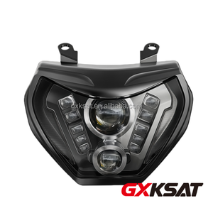 Faro Delantero LED GXKSAT para Motocicleta, Compatible con <span class=keywords><strong>Yamaha</strong></span> MT <span class=keywords><strong>09</strong></span> <span class=keywords><strong>FZ</strong></span> <span class=keywords><strong>09</strong></span> MT09 FZ09 2015 2016 - Product Image 1
