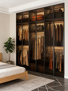 Système de <span class=keywords><strong>dressing</strong></span> en verre sans cadre avec éclairage LED et aménagement personnalisé pour <span class=keywords><strong>dressing</strong></span> de luxe - Product Image 5