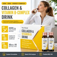 Collagène Peptidique et Complexe de Vitamine B, Liquide Énergisant et Beauté, 30ml X 10 Flacons, Fournisseur OEM ODM, Sérum Énergisant et Beauté pour Femmes