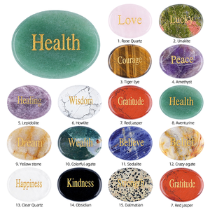 Piedra de Palma de Cristal Curativo de 40mm para Alivio del Estrés, Grabada para Inspirar Inspiraciones <span class=keywords><strong>Espirituales</strong></span>, Venta al por Mayor 2026 - Product Image 4