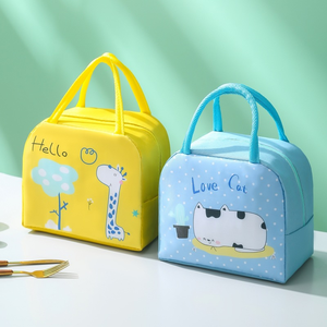 Vente en gros Prix le plus bas de jolis animaux Cartoon portable Snack boisson sac isotherme sac à lunch pour écoliers - Product Image 3