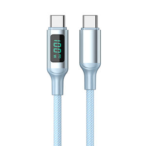 5A Carga rápida Usb-c a Usb-c Datos Cables de teléfono <span class=keywords><strong>celular</strong></span> Indicador de alimentación digital luz <span class=keywords><strong>cable</strong></span> de carga rápida - Product Image 3