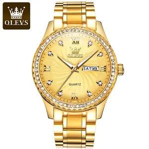 OLEVS5565カスタムOEMホットセール製品マンクォーツビジネスウォッチ格安価格ステンレス鋼中国ブランド手時計