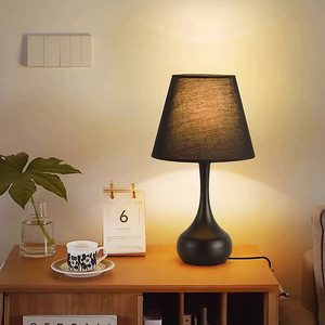 <span class=keywords><strong>Lampe</strong></span> de table en tissu minimaliste nordique moderne, taille moyenne, LED lumière du jour, protection des yeux, pour <span class=keywords><strong>salon</strong></span>, chambre à coucher, bureau de <span class=keywords><strong>lecture</strong></span> - Product Image 3