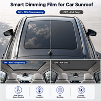 Película Eléctrica Gris para Atenuación de Ventanas con Tamaños Personalizables, Compatible con Todos los Modelos de Automóviles, Tinte para Ventanas de Auto