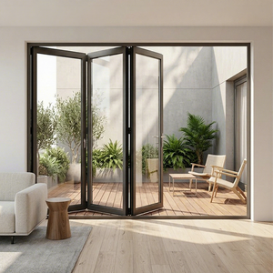 <span class=keywords><strong>Puerta</strong></span> Plegable de Aluminio para Balcón, Diseño de <span class=keywords><strong>Puerta</strong></span> <span class=keywords><strong>Corredera</strong></span> de Vidrio, en Oferta - Product Image 1