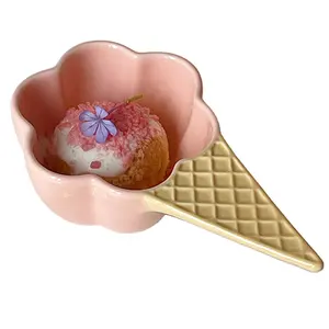 קרמיקה גלידת כוס קרמיקה שייק קערת קרמיקה יוגורט ארוחת בוקר קערת 180ml עבור סובלימציה