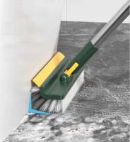 Balai en V 5-en-1 pour le nettoyage des sols, des murs et des carreaux, brosse de nettoyage saine avec long manche en plastique et poils en nylon, portable, vente en gros