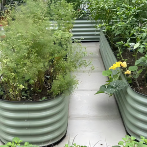 88-Lits de jardin <span class=keywords><strong>surélevés</strong></span> Lits de fleurs <span class=keywords><strong>surélevés</strong></span> S-4.5FT * 17IN Paniers de gabions Acier galvanisé PVDF peint Compost <span class=keywords><strong>Bacs</strong></span> de stockage Clôture - Product Image 6