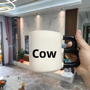 Mug en céramique amusant « Idiot » – Résistant aux hautes températures et compatible micro-ondes, cadeau d'anniversaire original et élégant pour les couples, design audacieux de dessin animé - Product Image 4