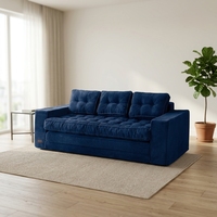 Canapé d'angle Conversation Pit avec assise profonde et coussins moelleux, convertible en lit, personnalisable