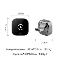 Adaptateur sans fil Carplay Android Auto, Plug & Play, conversion filaire, dongle USB, compatibilité universelle, démarrage rapide, conduite stable