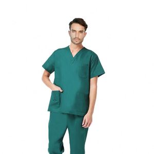 Uniforme Médico Antiarrugas, Lavable y Suave, Uniforme de Enfermería de Algodón con Bolsillos - Product Image 1