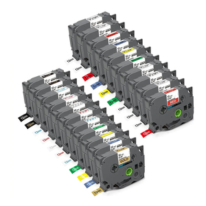 Cinta de Etiquetas Compatible de Repuesto para TZE-231 TZE-431 TZE 531 Tze 631 <span class=keywords><strong>TZ</strong></span> 231 <span class=keywords><strong>12mm</strong></span> 0.47 Pulgadas Laminada Negra sobre Blanca - Product Image 1