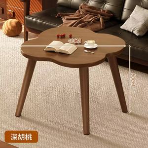 2024 luxe petite Table basse créative baie vitrée Design Table en bois moderne pour chambre appartement balcon thé assis lumière - Product Image 4