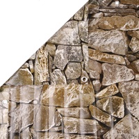 Malla de PVC de 450GSM con efecto piedra para balcones y jardines, cubierta de pantalla, parasol y malla de privacidad